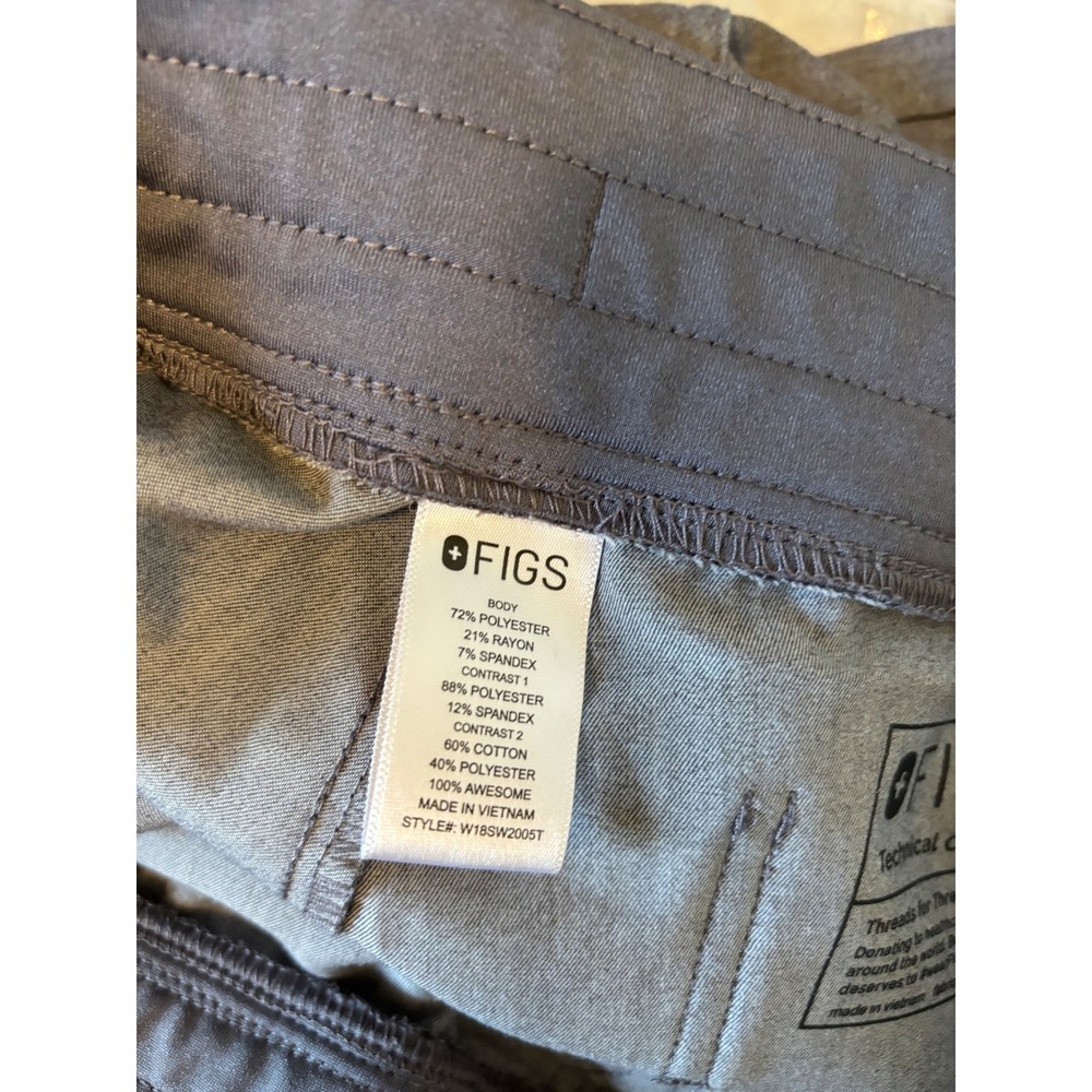 FIGS Zamora Jogger Scrub Pants Womens Large Tall Heather Gray W18SW2005T - Picture 5 of 6